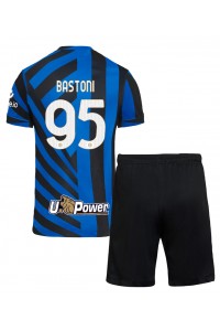 Fotbalové Dres Inter Milan Alessandro Bastoni #95 Dětské Domácí Oblečení 2024-25 Krátký Rukáv (+ trenýrky)